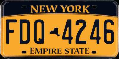NY license plate FDQ4246