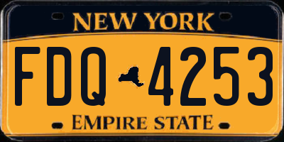 NY license plate FDQ4253