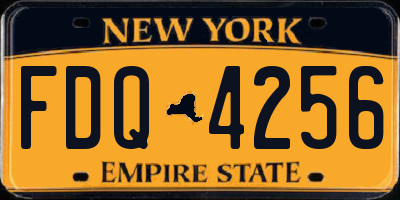NY license plate FDQ4256