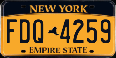 NY license plate FDQ4259