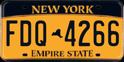 NY license plate FDQ4266