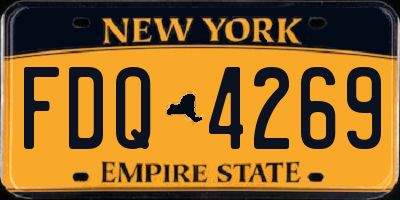 NY license plate FDQ4269