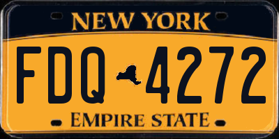 NY license plate FDQ4272