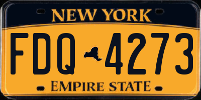 NY license plate FDQ4273
