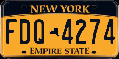 NY license plate FDQ4274