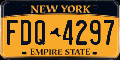 NY license plate FDQ4297