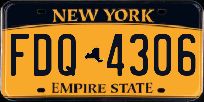 NY license plate FDQ4306