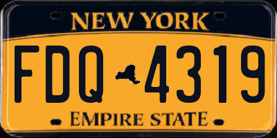 NY license plate FDQ4319