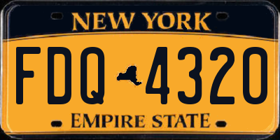NY license plate FDQ4320