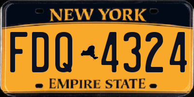 NY license plate FDQ4324