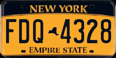 NY license plate FDQ4328