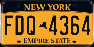 NY license plate FDQ4364