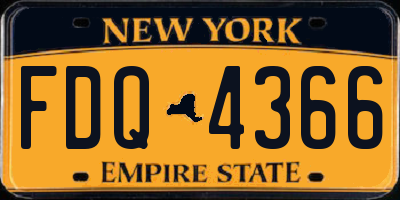 NY license plate FDQ4366