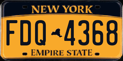 NY license plate FDQ4368