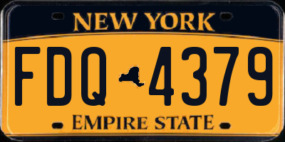 NY license plate FDQ4379