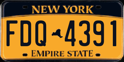 NY license plate FDQ4391