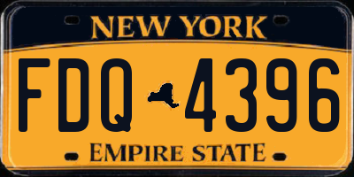 NY license plate FDQ4396