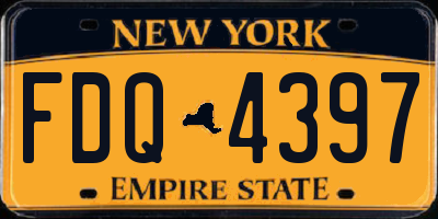 NY license plate FDQ4397