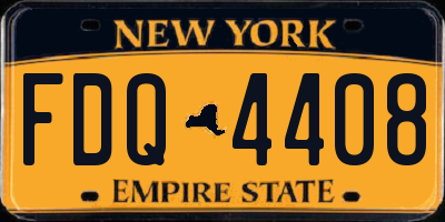 NY license plate FDQ4408