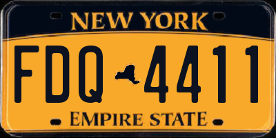 NY license plate FDQ4411