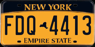 NY license plate FDQ4413