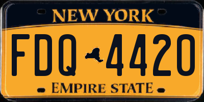 NY license plate FDQ4420