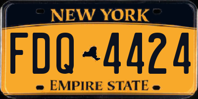 NY license plate FDQ4424