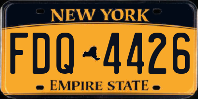NY license plate FDQ4426