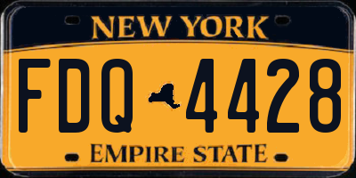 NY license plate FDQ4428
