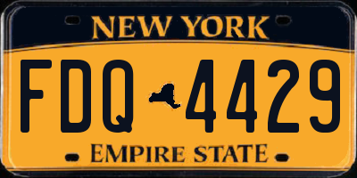 NY license plate FDQ4429