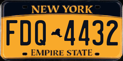 NY license plate FDQ4432