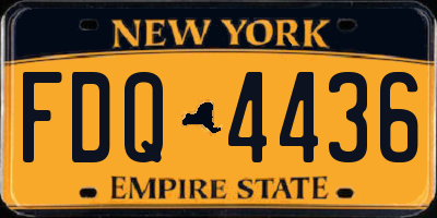 NY license plate FDQ4436