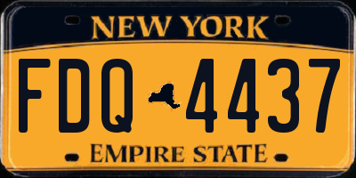 NY license plate FDQ4437