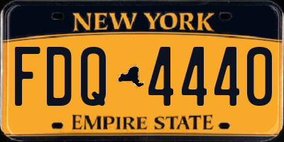 NY license plate FDQ4440
