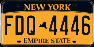 NY license plate FDQ4446
