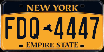 NY license plate FDQ4447