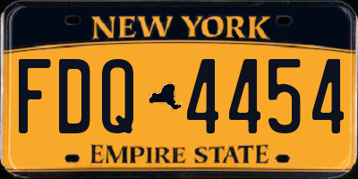 NY license plate FDQ4454