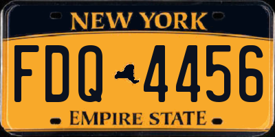 NY license plate FDQ4456