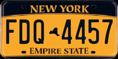 NY license plate FDQ4457