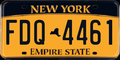 NY license plate FDQ4461