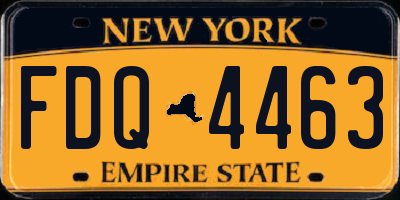 NY license plate FDQ4463