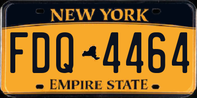 NY license plate FDQ4464