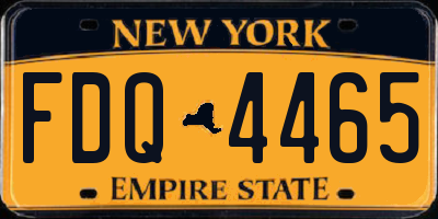 NY license plate FDQ4465
