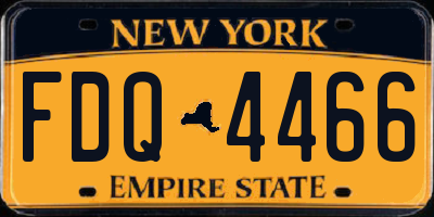 NY license plate FDQ4466