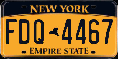 NY license plate FDQ4467