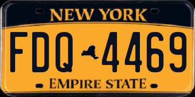 NY license plate FDQ4469