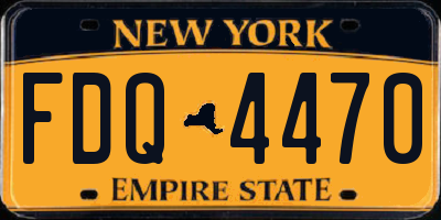 NY license plate FDQ4470