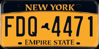 NY license plate FDQ4471