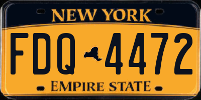 NY license plate FDQ4472