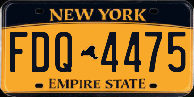 NY license plate FDQ4475